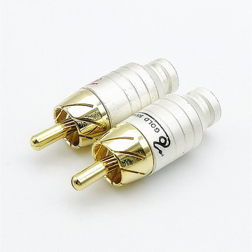 Hot Selling Gold RCA Connector Hi-Fi Audio Phono Subwoofer Speaker Plug (Male and Female) for RCA Cable