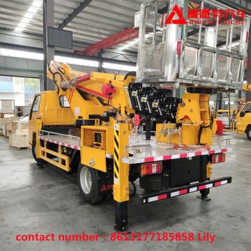 Jiangling 28 meters blue brand aerial work vehicle