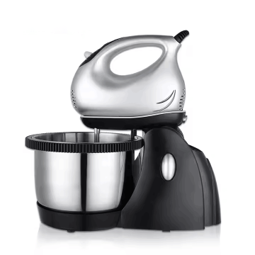 Professional 200W 3L 2-in-1 Hand Mixer for Egg and Flour Mixing with 360° Rotation Stand - CAKE Mixer featuring 3 Speed Turbo, USA & Canada Compatibility