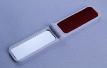 Mini Foldable Textile Clothes Brush with Mirror