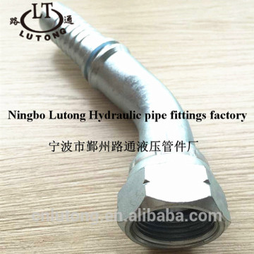 JIS B 8363 swaged hydraulic pipe fittings zinc plate high pressure 45 angle JIS GAS FEMALE 60 DEGREE CONE SEAT