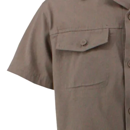 Short Sleeved Khaki Man's Jacket