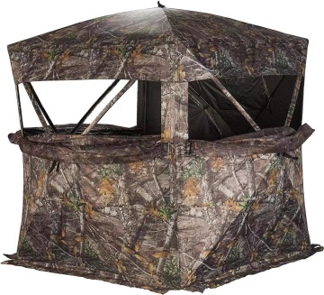 Multi-Person Hunting Blind: Camouflage Fiberglass Deer Tent