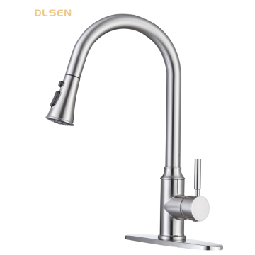Brushed Brass Pull-out Kitchen Tap Mixer Faucet