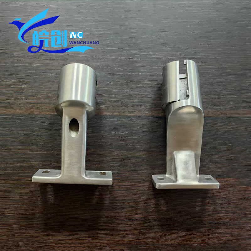 Componentes fijos de pasamanos de acero inoxidable para autobuses.