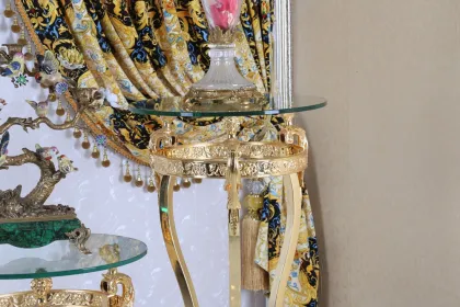 Medieval Home Decor: Copper Flower Stands and Interior Furnishings