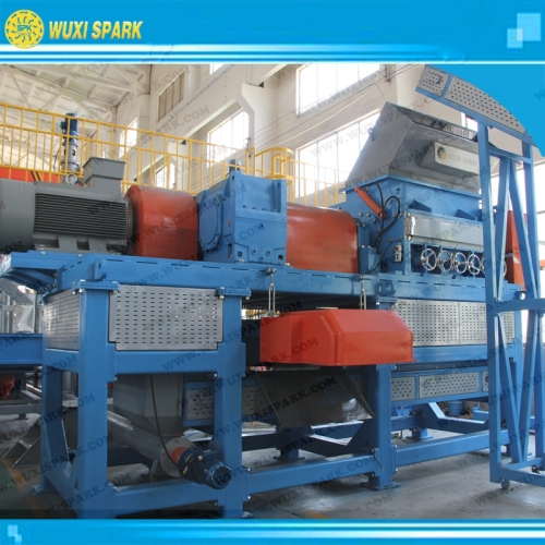 Competitive price tyre reusing machine/rasper with magnet for removing wire from rubber mulch