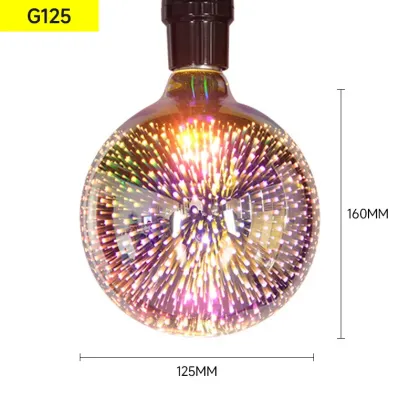 Festive Fireworks: Colorful 3D Glass LED Bulbs