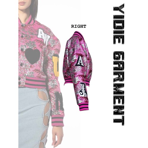 Jaket punk jacquard jacquard yang tahan angin