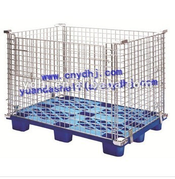 Supermarket promotion pallet wire mesh cage