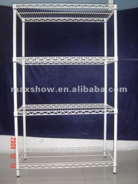 White epoxy coating frozen charmber storage shelves racks