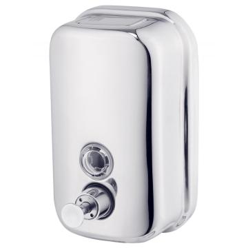 Wall Mounted Chromed Plastic Manual Liquid Soap Dispenser