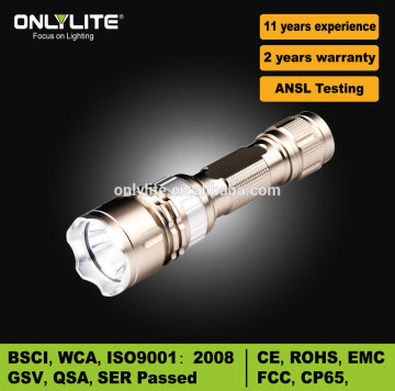 2015 special design hot sell high power tactical zoom flashlight