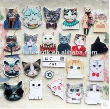 Children cartoon cat vinyl fridge magnet sticker for Promotional