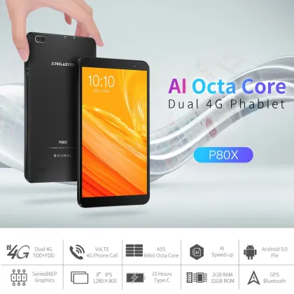 Teclast P80X 4G LTE 8.0 Inch Tablet - 2GB RAM 32GB ROM Android 9.0