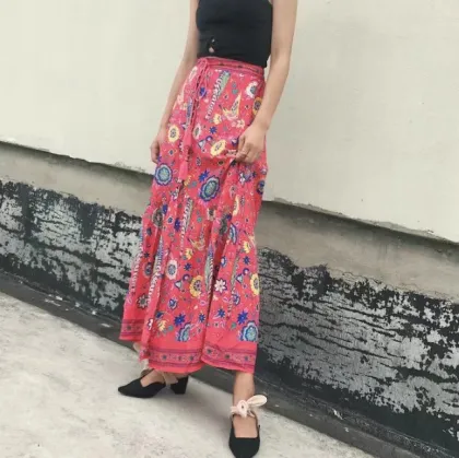 Holiday Style Beach Skirt Medium Long Skirt