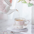 Wholesale Afternoon Tea Porcelain Set Teapot Cups Pot Saucer Sets Ceramic Tea Set for Restaurant