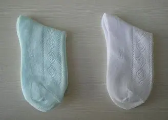 Soft Pure Color Cotton Baby Socks , Terry-loop Socks With H