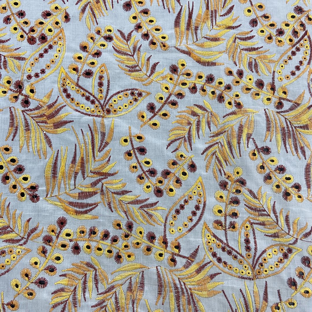 Color Gradient -Autumn Cotton Embroidery Fabrics