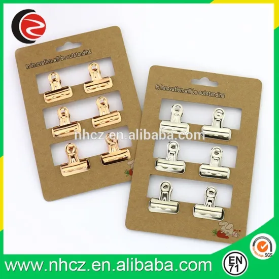 Metallic Gold and Copper 0.74'' Binder clip