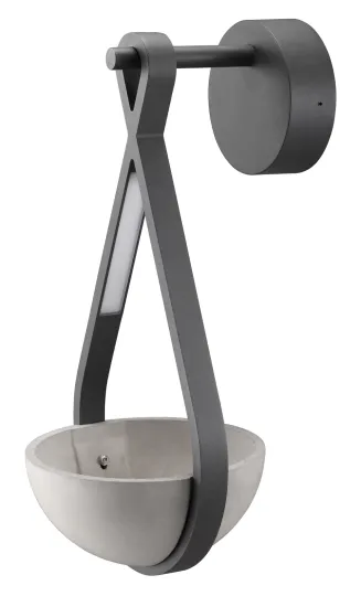 Cement Bowl round wall Light