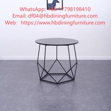 Dining Furniture MDF Top Coffee Table Factory Wholesale Creative Design Side Table High Quality Metal Frame Leisure Coffee Table