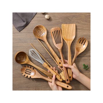 Высококачественная Acacia 8pcs Деревянная основная посуда