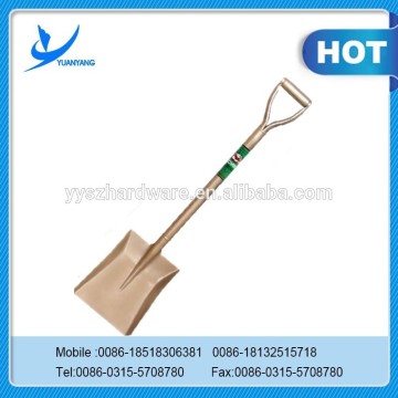 garden metal shovel with steel tube handle