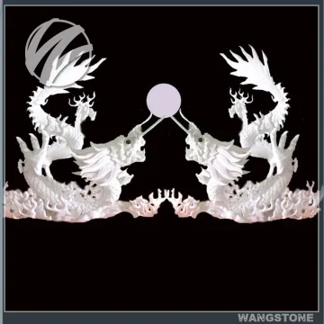 Indoor Decor Chinese Dragon Marble Stone Statue