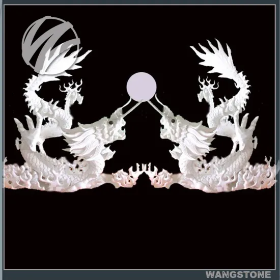 Indoor Decor Chinese Dragon Marble Stone Statue