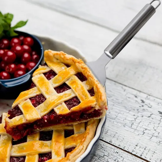 Stainless Steel Triangle Shape Cake Shovel & Pizza Cutter Tools Set