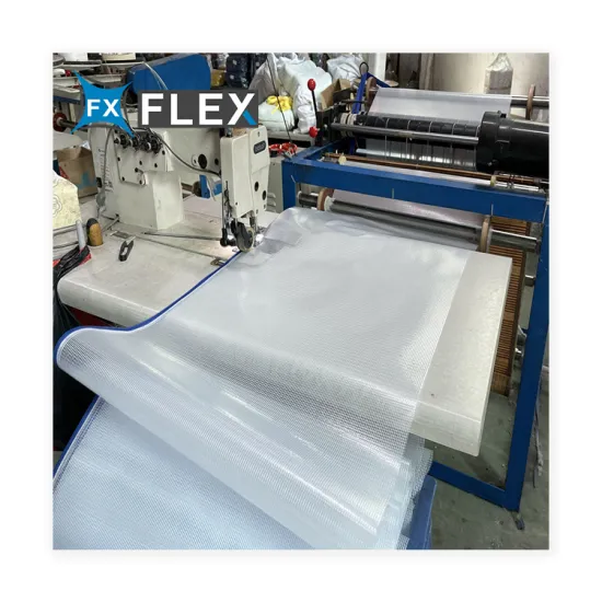 FLFX Factory Price 300D Clear Transparent PVC Mesh for Bags