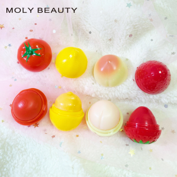 Lippenbalsamkugeln mit Obstgeschmack - Pfirsich, Erdbeer, Tomate, Zitronenformen