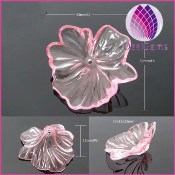 Acrylic petal shaped beads in mixed color and different size,diy Jewelry Accessories