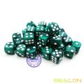 Bescon 12 mm 6 caras Dice 36 en Brick Box, 12 mm Six Sided Die (36) Bloque de dados, Marble Green