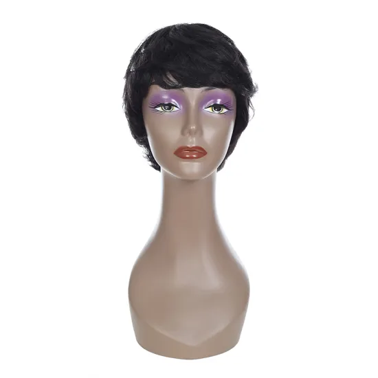 factory store wholesale wigs 100% human hair vendors curly human hair wig 27PCS short pixie cut wig human hair
