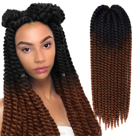 best price Twist Hair Jumbo Crochet Braids 22 inch 120g 20 Color Ombre Synthetic Crochet Hair Braiding Hair for women 2020