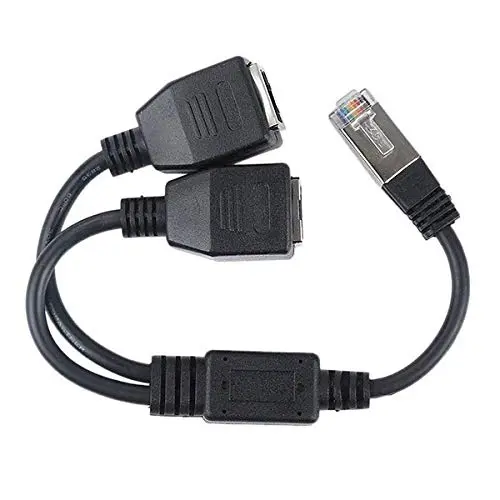 RJ45 1Male/2Female Ethernet Splitter Adapter Cable