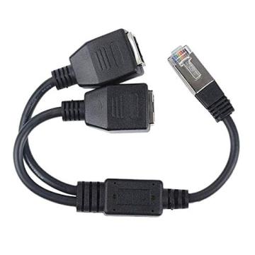 RJ45 1Male/2Female Ethernet Splitter Adapter Cable