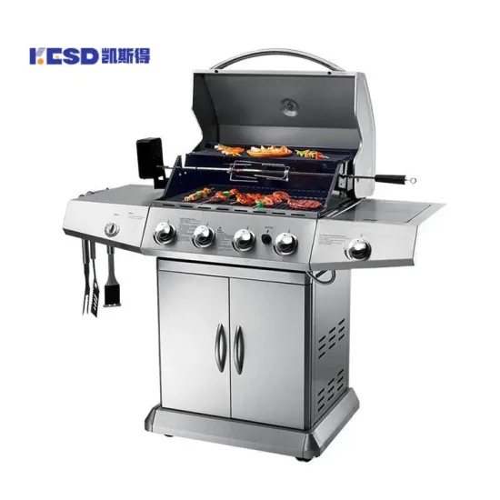 Outdoor Garden Large Charcoal Grill Combo Smokeless Barbecue BBQ Commercial Grill