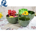 Wholesale Fashion Colorful Carved Glazed Bowl Dinnerware Set