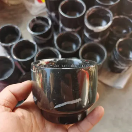 Unique Lauren Black and White Mug with Multiple Sizes and Custom Marble Candle Jar