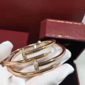 Rose Gold Full Diamond Bangles z platyną