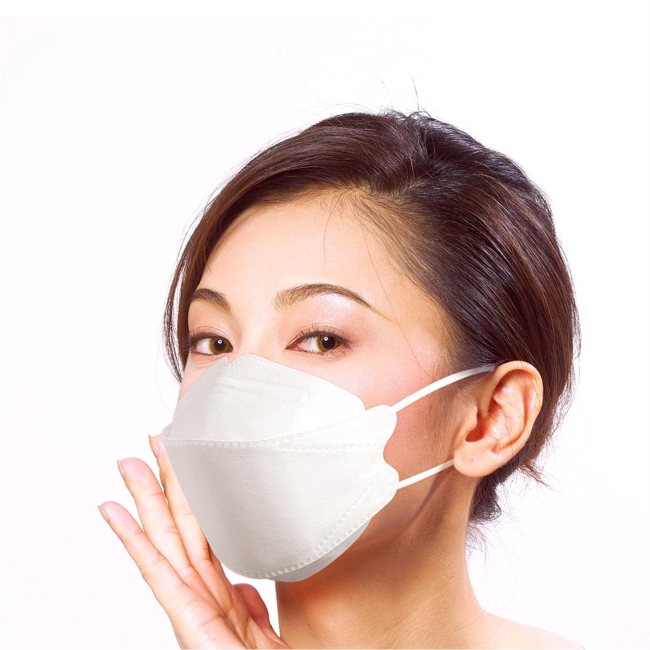 white fish-shaped mask