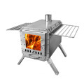 2024 High Efficiency Portable Camping Tent Stove with Wood Burning and Stainless Steel Chimney Pipe