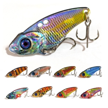 5G to 20G 3D Printing Saltwater Metal Vibe Blade Fishing Lure with Treble Hook