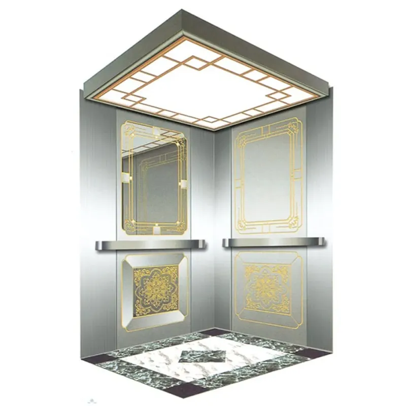 1.75m/s AC Machine-Room-Less Passenger Elevator with Hairline Stainless Steel