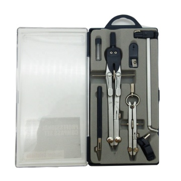 Professional 7-Piece Metal Compass Box Set - High-Quality School Stationery for Office and Classroom