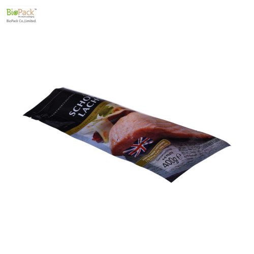 Sacca per aspirapolvere flessibile di grado alimentare stampato personalizzato con tassello per pesce e carne