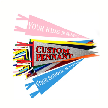 Custom Felt Pennant Flags for Sunshine Wholesale Green Triangle Banner Garland